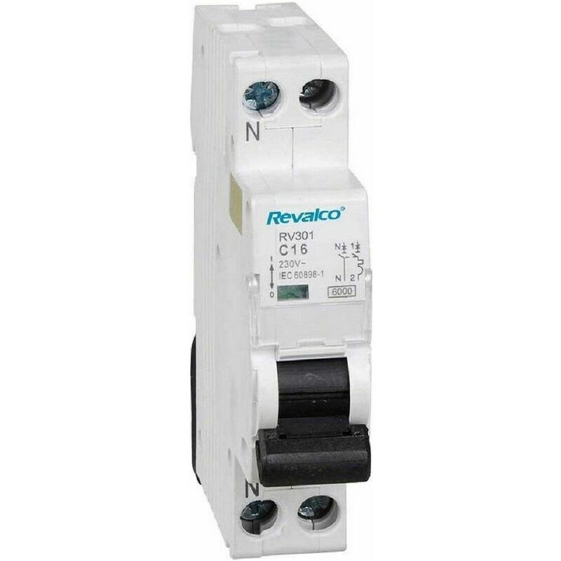 

Magnetotermico 1polo+ neutro 16a (estrecho) - Revalco