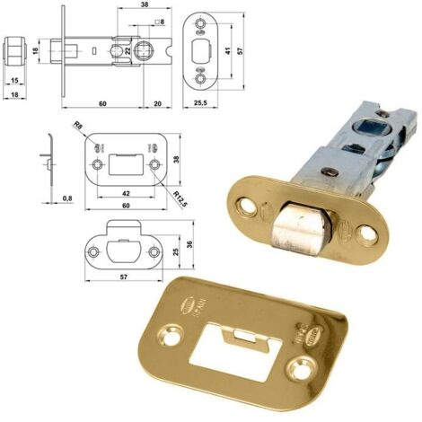 AMIG PICAPORTE    9 60 TUBULAR LATONADO