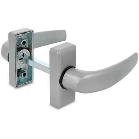 AMIG Poignées de porte en aluminium DELTA 121 x 72 mm Aluminium Argent