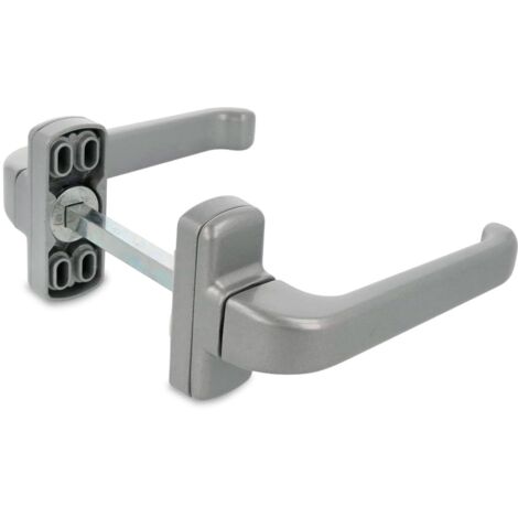 AMIG Poignées de porte en aluminium EPSILON 132 x 70 mm Aluminium Argent