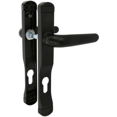 AMIG  Poignées sur plaque à cylindre  1500ALPB85  225 x 30 mm  Aluminium  Noir
