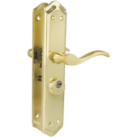 AMIG  Poignées sur plaque  ALFA+BOUTON 46  242 x 44 mm  Acier  Laitonné - Droite
