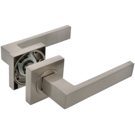 AMIG Poignées sur rosace + rosace CADIZ 51 x 51 mm Zamak Chromé mat
