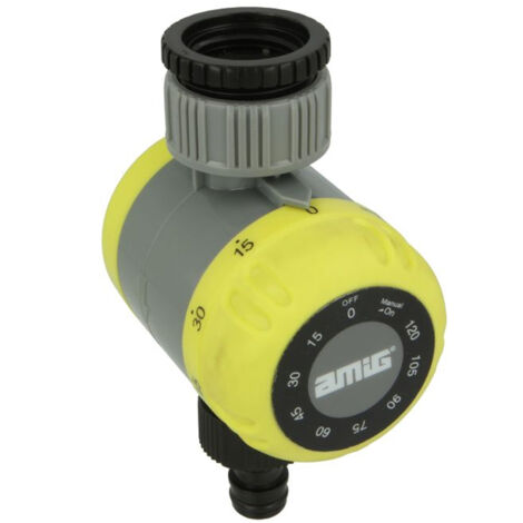 AMIG programador de riego manual r-42 , Programador de riego manual R42 Amig Programador de riego con filtro protector de suciedad y sedimentos para mangueras Adaptador aju
