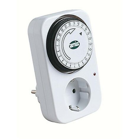 AMIG programador diario 3970 blanco blister , Programador diario mecánico con interruptor e indicador de funcionamiento. Mod. 3970. - Policarbonato. - 8 x 7,5 x 11,4 cm. - Blanco.