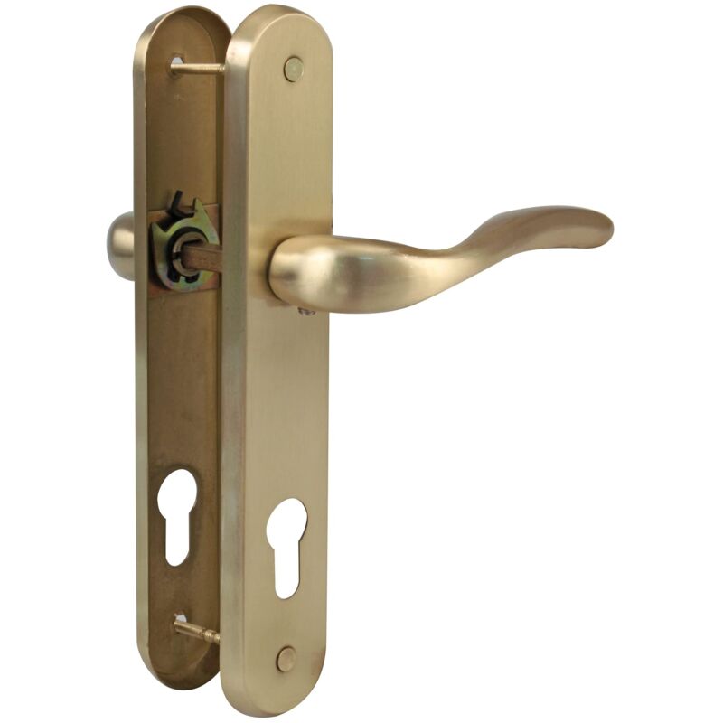 Amig - Maniglie con piastra in acciaio per porte