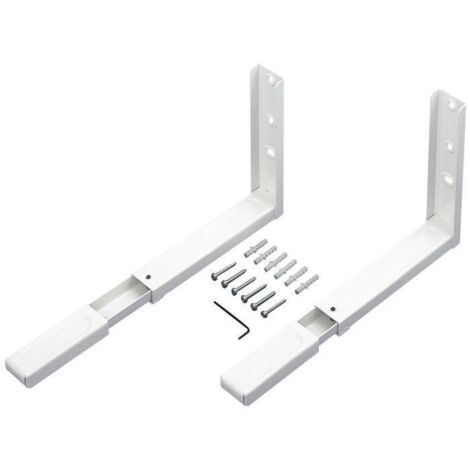 AMIG soporte microondas 500 extensible 360-450 mm , Soporte para microondas y objetos similares. - Acero. - Color blanco. - 360/450 x 220 mm - Regulable de 360 a 450 mm. - Peso máx