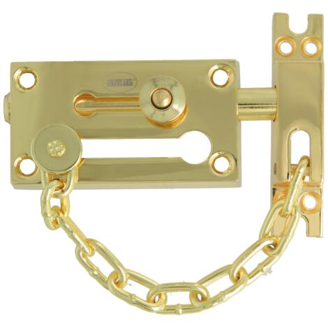 AMIG  Verrou entrebâilleur à chaînette  475  80 x 45 mm  Zamak  Laitonné