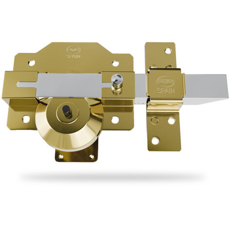 AMIG Verrou haute sécurité 1R PLUS 90 x 154 mm Acier Or - Gauche