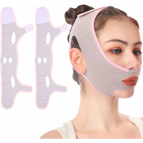 Amincissant De Bandage Lifting Pour Le Visage V Line Masque, Minceur Visage - Réutilisable, Masque Anti-Rides Pour Double Menton Et Peau AffaisséE