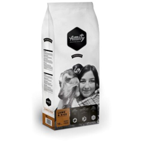 Amity cibo crocchette croccantini per cani adulti agnello e riso 15Kg alta digeribilita'