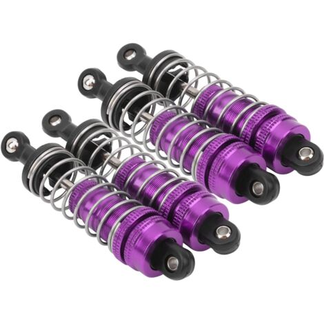 Ammortizzatore ammortizzatore RC per auto, 4 pezzi, accessorio di ricambio per aggiornamento RC per WLtoys 144001 1/14 auto (viola)