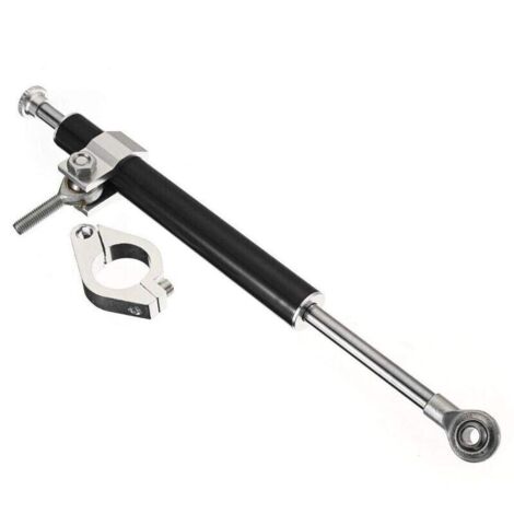 Ammortizzatore di sterzo regolabile, stabilizzatore per moto, ammortizzatore in titanio modificato, barra stabilizzatrice per manubrio in titanio lunga