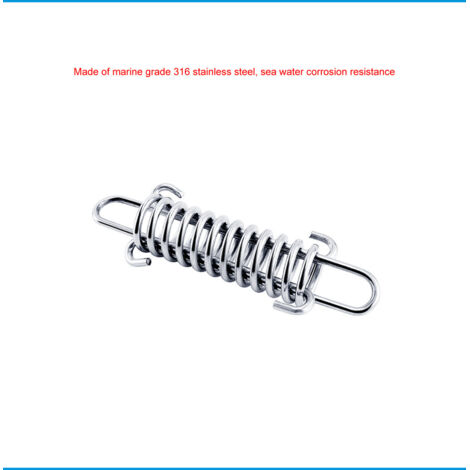 Ammortizzatore per ancoraggio per barche in acciaio inossidabile 316 da 3 mm, con cavo di tensione e aggancio a cane, ammortizzatore per barche marine