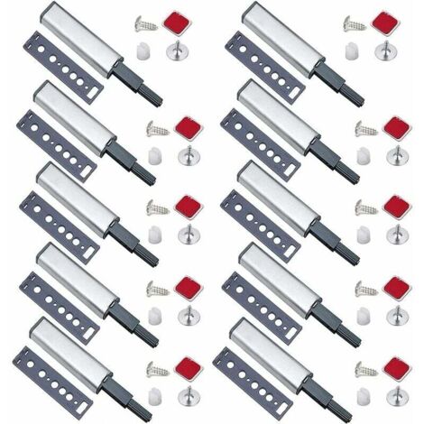 Ammortizzatore per ante di armadietti con apertura a pressione, sistema di chiusura magnetica per armadi e cassetti, 10 pezzi, chiusure per ante di armadietti con rilascio a tocco