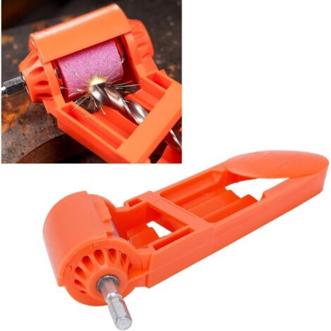 Amoladora, afilador de brocas, afilador espiral portátil con mango recto, afilador de cuchillos (naranja)