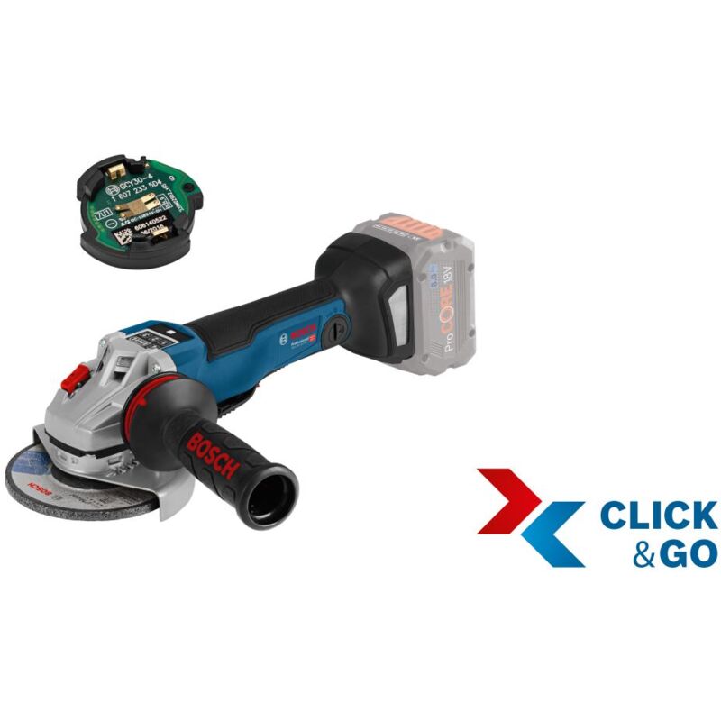 

Bosch Amoladora angular a batería GWS 18V-10 PSC con GCY 30-4. L-BOXX