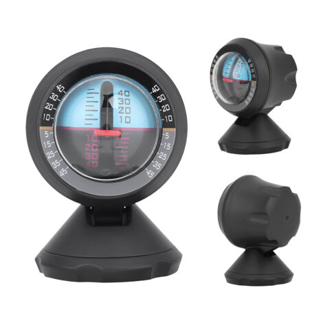 Amoladora angular para coche, indicador de pendiente y nivel electrónico, ABS negro, 5,5 cm