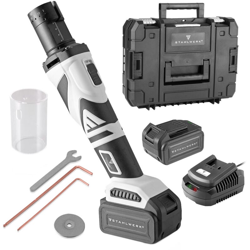 

Amoladora de tungsteno a batería sin escobillas ATG-20 ST con 750W para electrodos de tungsteno, velocidad ajustable, fácil sujeción del electrodo de