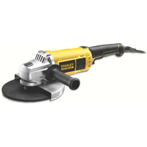 Amoladora eléctrica STANLEY FATMAX FME841-QS 2200W, Ø 230mm, 6.500 rpm, alto rendimiento y potencia, ideal para trabajos de corte y desbaste en metal y otros materiales