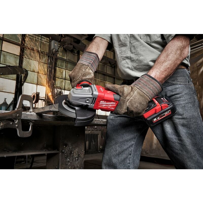 

Milwaukee M18 FHSAG125XB-0X 18V Litio -Ion Amoladora angular (solo máquina) en caja HD - 125 mm - sin escobillas