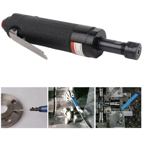 Amoladora neumática compacta de baja velocidad para trabajos de grabado, de aleación de zinc, 2500–3500 rpm, con mandriles de 3 mm y 6 mm, juego completo.