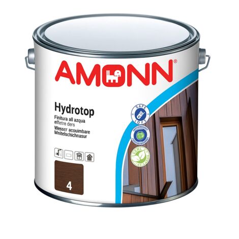 Amonn hydrotop finitura all'acqua effetto cera colore 04 noce 2,5 lt