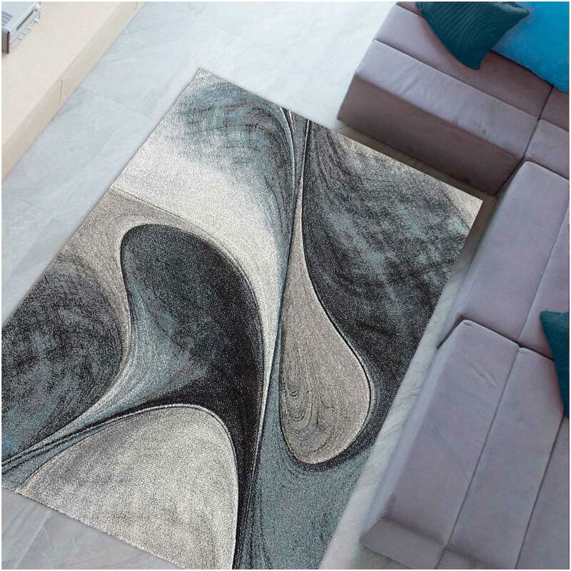 

Dezenco - UnAmourDeTapis - Alfombra vida moderna Hair Design Ras rectangular - Short Stack de entrantes Interior - Entrada de la alfombra roja Gris