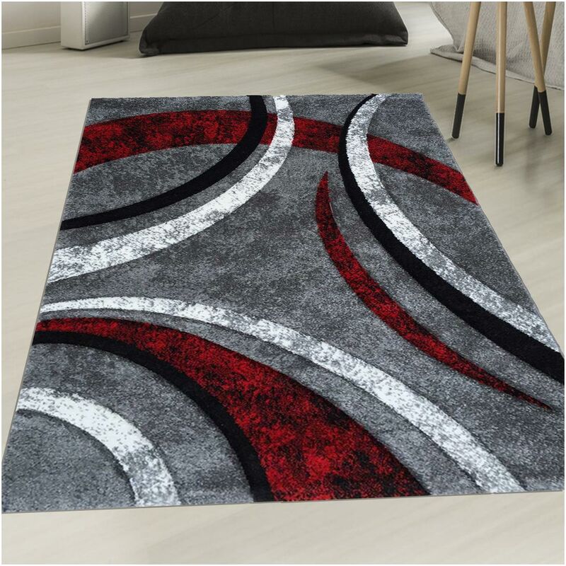 

Dezenco - UnAmourDeTapis - Alfombras la vida moderna de pelo el diseño Ras - Pequeño Alfombra rectangular Living Room - Turquesa - Alfombra Alfombra