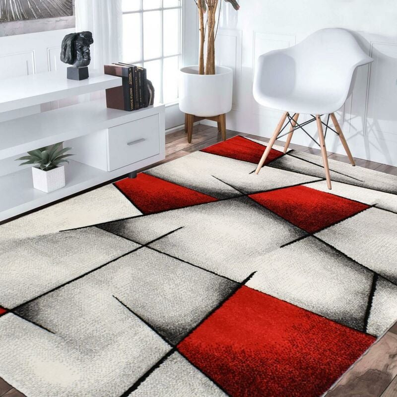 

Merinos - UnAmourDeTapis - Alfombras la vida moderna de pelo el diseño Ras - Pequeño Alfombra rectangular Living Room - Turquesa - Alfombra Alfombra