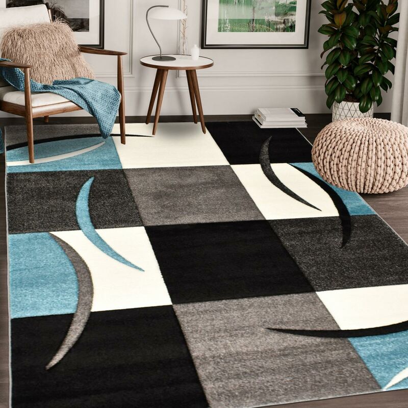 

DIAMANTE COMA - 40x60 cm - alfombras Pequeño diseño moderno - entrada y sala de alfombra - alfombra roja, gris, negro, crema - Colores y tamaños