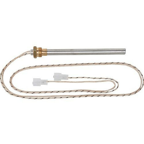 Amorce à incandescence pour poele pellet 9,5 x140 mm avec 3/8" union simple longueur totale 150 mm, 230V, 280 Watt