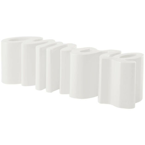Amore  Bianco panca originale Slide di design panchina da esterno interno giardino colorata polietilene terrazza veranda