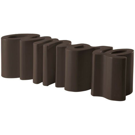 Amore  Cioccolato panca originale Slide di design panchina da esterno interno giardino colorata polietilene terrazza veranda