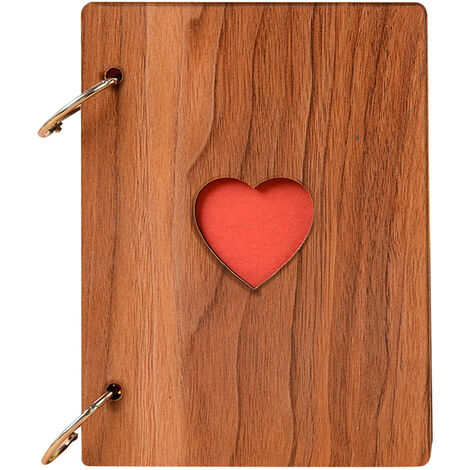 album fotografico fai da te 22 x 16 cm con pagine nere e copertina in legno just for u Superwinger 