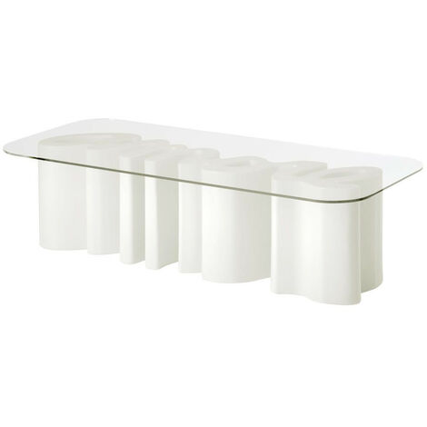 Amore Table  Bianco tavolo scritta originale Slide di design da esterno interno giardino colorata polietilene terrazza veranda sala da pranzo cucina