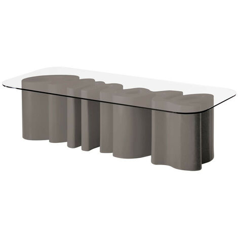 Amore Table  Grigio argilla tavolo scritta originale Slide di design da esterno interno giardino colorata polietilene terrazza veranda sala da pranzo cucina