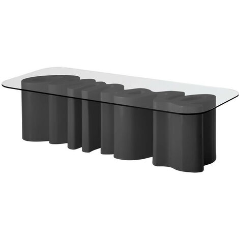 Amore Table  Grigio elefante tavolo scritta originale Slide di design da esterno interno giardino colorata polietilene terrazza veranda sala da pranzo cucina