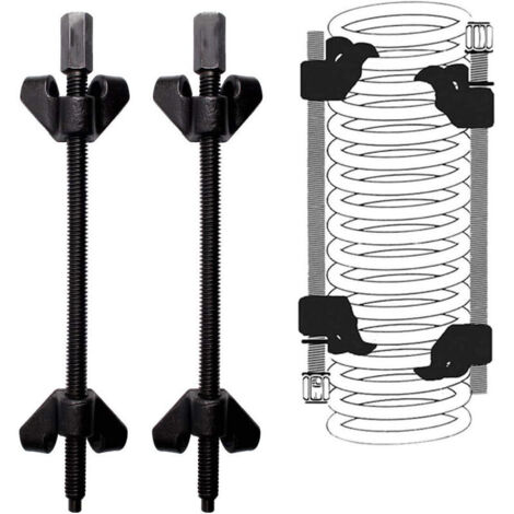 Amortiguadores de resorte de compresor de 2 piezas de 370 mm con garras integradas mediante fundición a presión