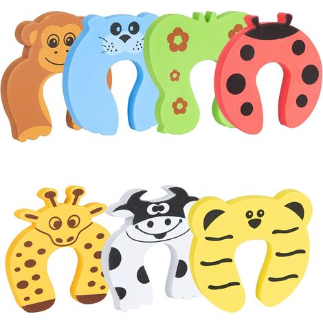 Amortisseur Bloque Porte, Protection Doigt Enfant Sécurité, Stop-porte Mousse, Anti Pincement Protège Doigt Bloc-porte et Fenêtres Empêcher Bébé Animaux d'être enfermés à l\\u2019intérieur, 7pcs
