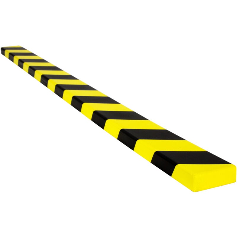 Amortisseur de chocs 1m - Rectangulaire pour surface plane - Jaune/Noir - 8002008