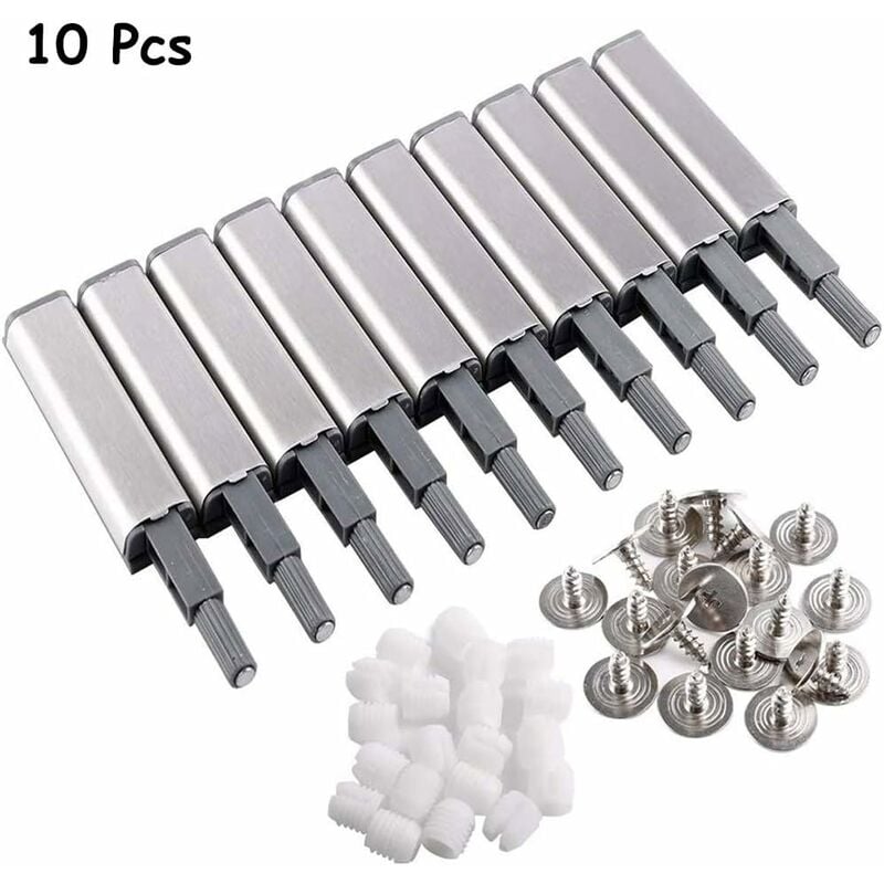 Memkey - Amortisseur de Porte, 10 Pièces Tampon Amortisseur Push to Open Loquet, Push to Open System Tampon Amortisseur pour Porte D'armoire Tiroir