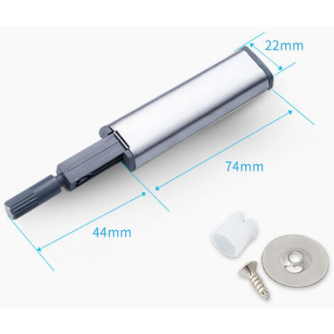 Amortisseur de Porte, 4 Pièces Tampon Amortisseur Push to Open Loquet, Push to Open System Tampon Amortisseur pour Porte D'armoire Tiroir Loquet avec Embout Aimanté pour Porte, Armoire, Tiroir