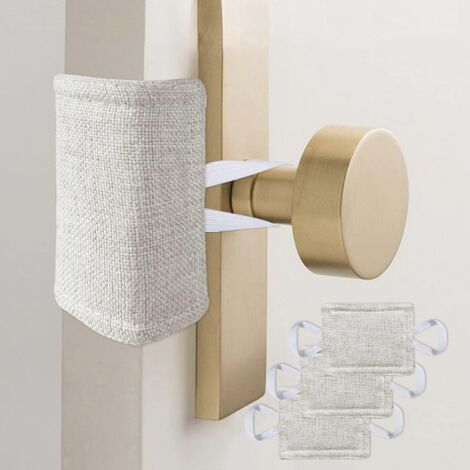 Amortisseur de porte silencieux, coussinet pour ferme-porte, housse rembourrée pour loquet de porte, idéal pour les chambres d'enfants, les bébés et les personnes au sommeil léger.