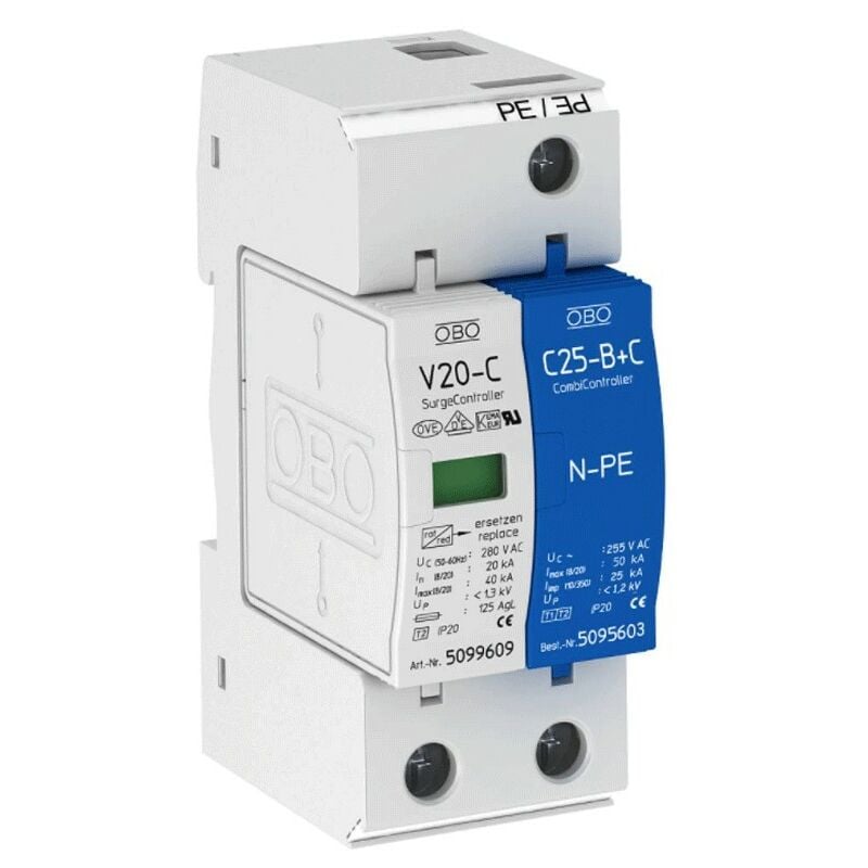 Limiteur de surtension Obo Betterman 20KA 1P+N + npe 5094650