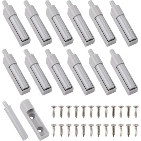 Amortisseur Porte, 12 Pièces Ralentisseur de Porte, Equipé d'un Embout en Caoutchouc Souple sur Le Dessus, Amortisseur Porte Placard pour Meubles de Cuisine, Tiroirs