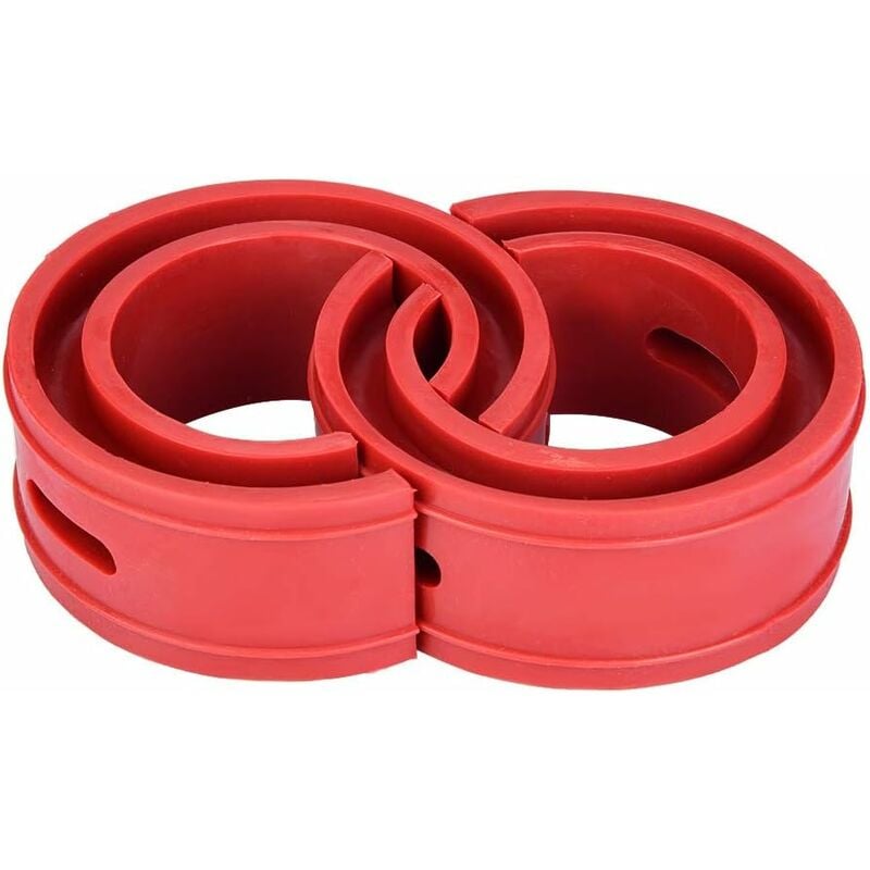 Amortisseur Tampon de Ressort 2Pc Universel de Voiture Coussin de Butoir Rouge de Voiture Amortisseur Ressort de Type de Pare-chocs(D)