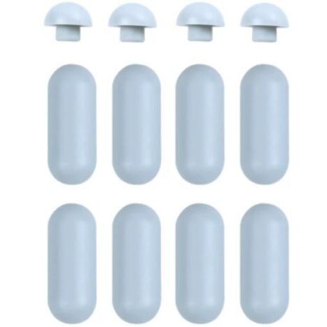 Amortisseur Universel WC,12 PCS Tampons pour abattant de WC,Tampon Universel pour Siège de Toilette Kit D'amortisseurs,Abattant WC Tampon de Remplacement de Toilette Pour la maison,le bureau etg