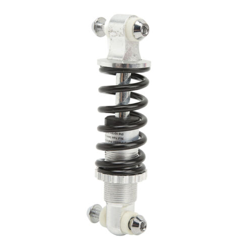 Amortisseur vélo aluminium robuste pour VTT, VAE et vélos électriques, suspension durable.
