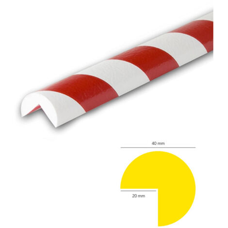 AMORTISSEURS DE CHOCS BLANC ET ROUGE ANGLES DROITS (WN01063)